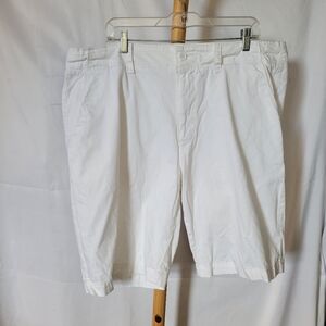 White Mens Jean Shorts Pockets Zipper Size 40